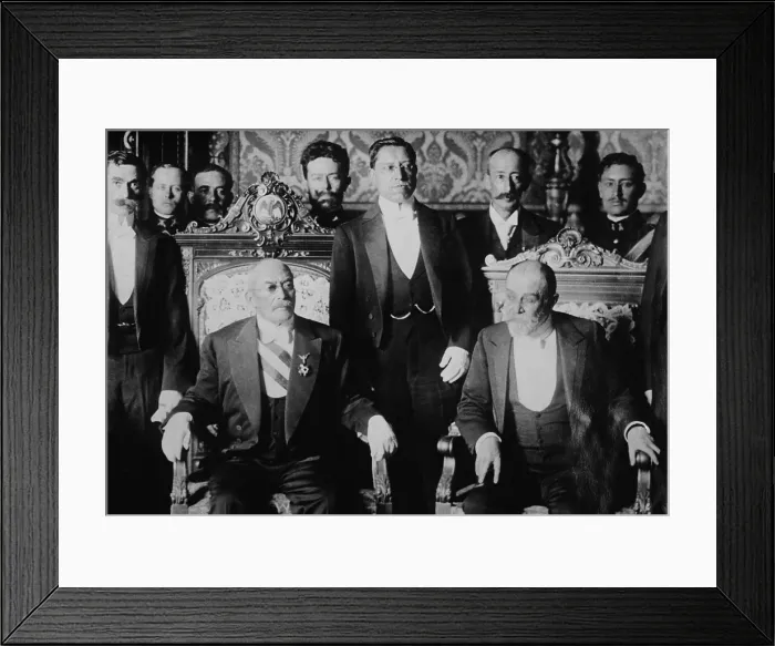 Framed Print : Mexican President Victoriano Huerta and his cabinet after the ouster and murder of President Madero. His counter-revolutionary government lasted only 17 months Framed Print : Mexican President Victoriano Huerta and his cabinet after the ouster and murder of President Madero. His counter-revolutionary government lasted only 17 months