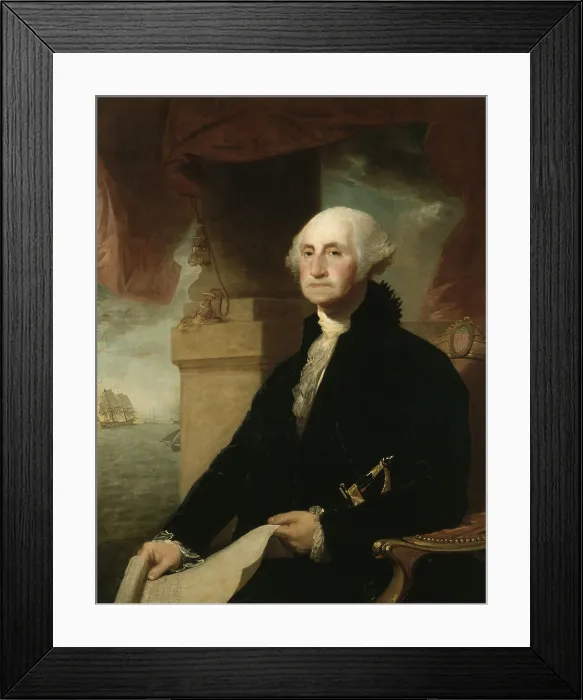 Framed Print : George Washington, by Gilbert Stuart, c. 1794