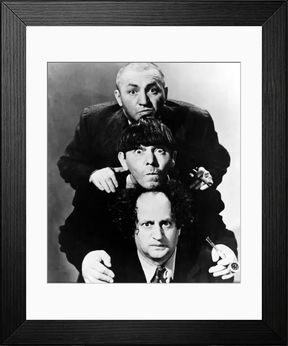 Framed Print : CRASH GOES THE HASH, Curly Howard, Moe Howard, Larry Fine (The Three Stooges), 1944 Framed Print : CRASH GOES THE HASH, Curly Howard, Moe Howard, Larry Fine (The Three Stooges), 1944