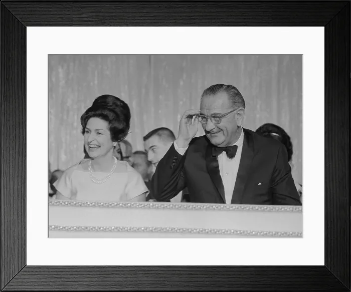 Framed Print : President and Lady Bird Johnson at the Inaugural Ball, Sheraton Park Hotel, Jan. 20, 1965 (BSLOC_2016_14_109)