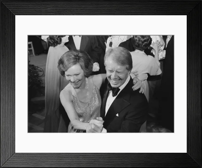 Framed Print : President Jimmy Carter and First Lady Rosalynn Carter dance at the White House Congressional Ball. Dec. 13, 1978, Washington, DC (BSLOC_2016_14_111)