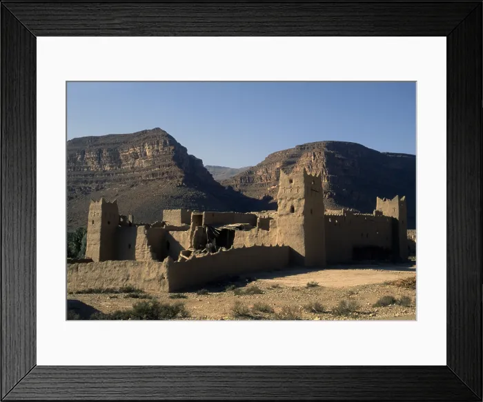 Framed Print : Kasbah, brickwork - Whole artwork view
