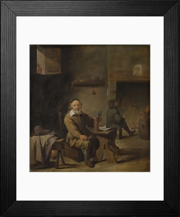 Framed Print : The Old Beer Drinker, copy after David Teniers the Younger, c. 1640-60, Dutch painting, oil on canvas (BSLOC_2016_2_175) Framed Print : The Old Beer Drinker, copy after David Teniers the Younger, c. 1640-60, Dutch painting, oil on canvas (BSLOC_2016_2_175)