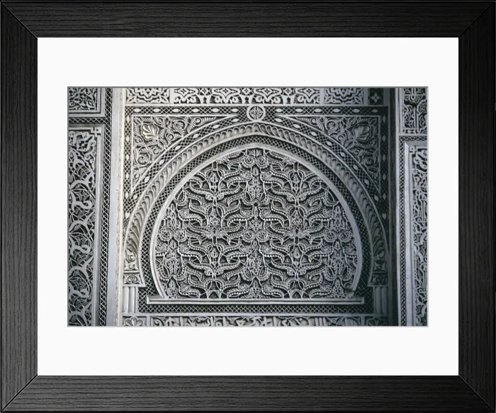 Framed Print : Bou Inaniyya Madrasa, 1350, 14th Century, stuccowork - Detail Framed Print : Bou Inaniyya Madrasa, 1350, 14th Century, stuccowork - Detail