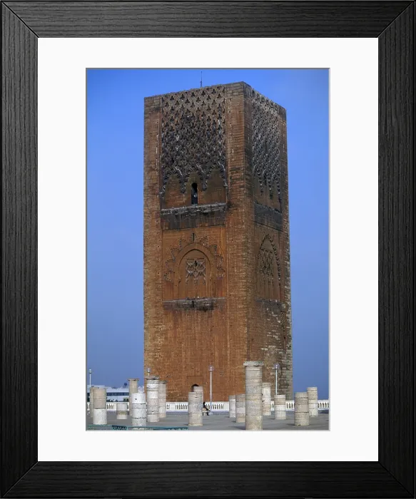 Framed Print : Minaret of al-Hasan Mosque, 1195-1196, 12th Century, brickwork - Whole artwork view