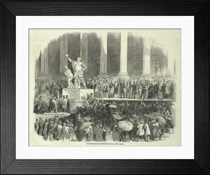 Framed Print : Inauguration of President James Polk. March 4 1845 Framed Print : Inauguration of President James Polk. March 4 1845