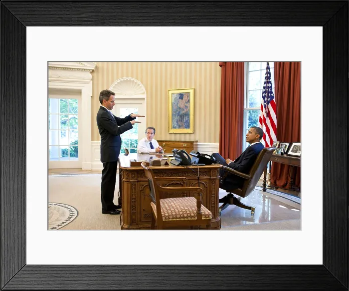 Framed Print : Cabinet members sign copies of the official Cabinet photo, Nov. 28, 2012
