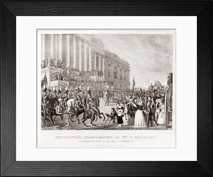 Framed Print : Inauguration of President William Harrison in Washington City D.C. on March 4 1841 Framed Print : Inauguration of President William Harrison in Washington City D.C. on March 4 1841