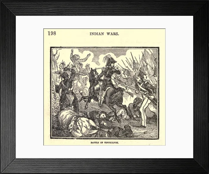 Framed Print : The Battle of Tippecanoe was fought on November 7 1811 in Indiana Territory Framed Print : The Battle of Tippecanoe was fought on November 7 1811 in Indiana Territory