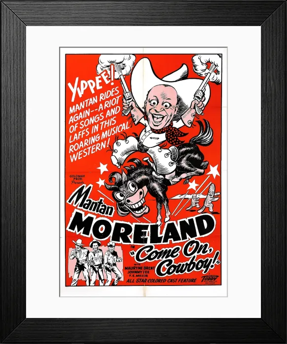 Framed Print : COME ON, COWBOY!, Mantan Moreland, 1948