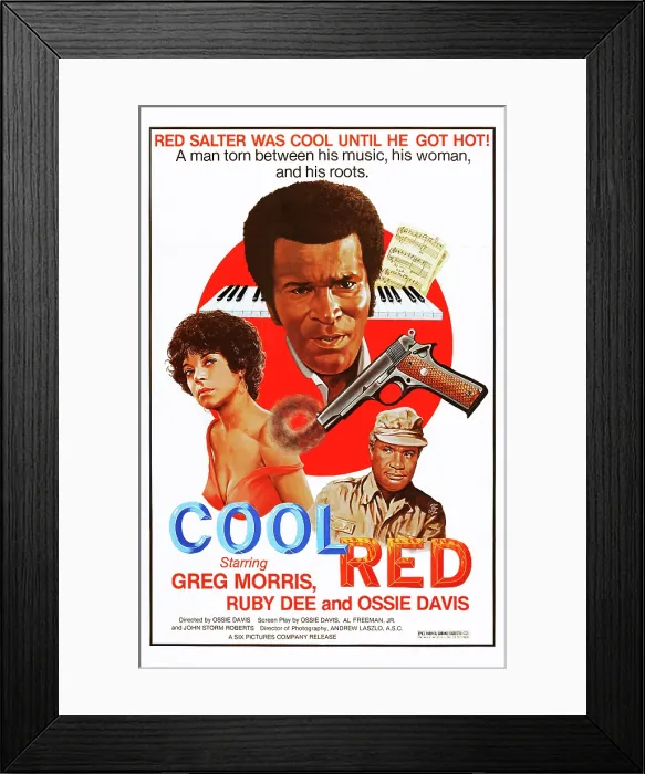Framed Print : COOL RED, US poster art, from left: Ruby Dee, Greg Morris, Ossie Davis, 1976