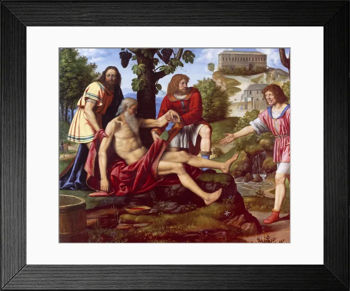 Framed Print : Luini Bernardino, Ham Mocking Noah, 1510 - 1515, 16th Century, oil on panel transferred to canvas, Italy, Lombardy, Milan, Brera Art Gallery Framed Print : Luini Bernardino, Ham Mocking Noah, 1510 - 1515, 16th Century, oil on panel transferred to canvas, Italy, Lombardy, Milan, Brera Art Gallery