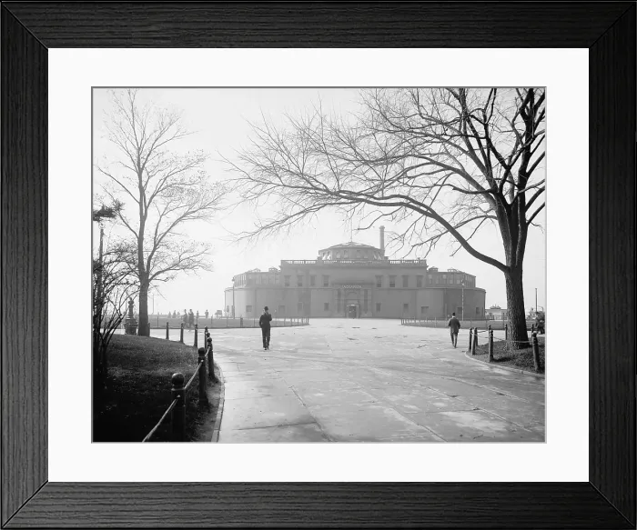 Framed Print : Castle Garden at New York City's Battery was built in New York Harbor to defend against a British invasion during the Napoleonic wars in 1807