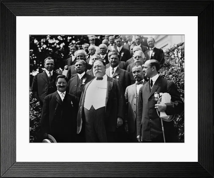 Framed Print : President William Howard Taft with the Republican Notification Committee at the White House, 1912