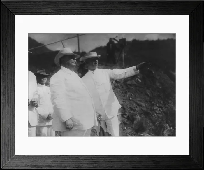 Framed Print : President William Howard Taft and George Washington Goethals at the Panama Canal, 1909