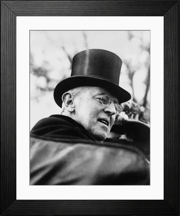 Framed Print : Former President Woodrow Wilson in 1923. He loved cars and continued his daily auto rides after he left the White House (BSLOC_2016_11_15)