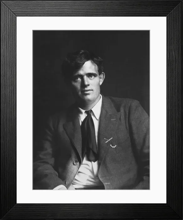 Framed Print : Jack London, American novelist, achieved recognition writing for magazines in the 1900s. In 1900, he made $2, 500 for his published work