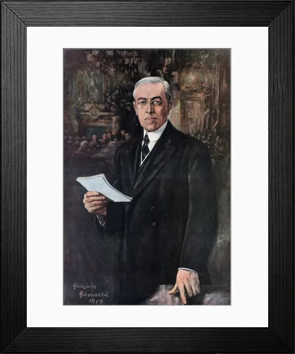 Framed Print : President Woodrow Wilson at the Versailles Peace Conference, 1919 Framed Print : President Woodrow Wilson at the Versailles Peace Conference, 1919