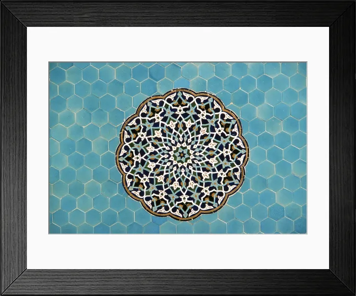 Framed Print : Friday Mosque (Masijd-i Jami), 1349, 14th Century, ceramic mosaic - Whole artwork view