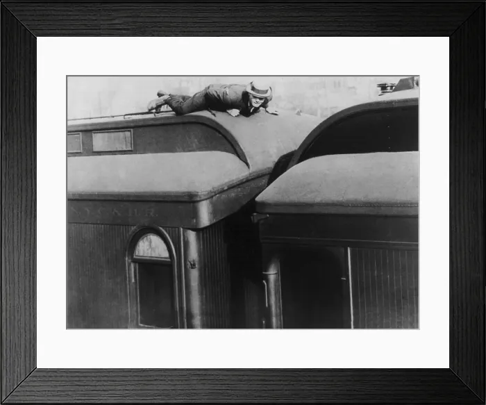 Framed Print : Tramp life of writer Jack London traveling on a passenger coach when he was a hobo, 1907 Framed Print : Tramp life of writer Jack London traveling on a passenger coach when he was a hobo, 1907