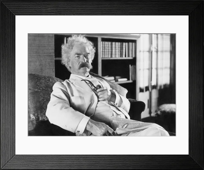 Framed Print : Mark Twain (aka Samuel Clemens), c. 1900-1910 Framed Print : Mark Twain (aka Samuel Clemens), c. 1900-1910