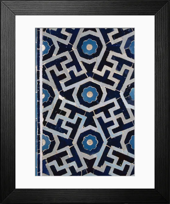 Framed Print : Friday Mosque, 1375, 14th Century, mosaic - Detail Framed Print : Friday Mosque, 1375, 14th Century, mosaic - Detail