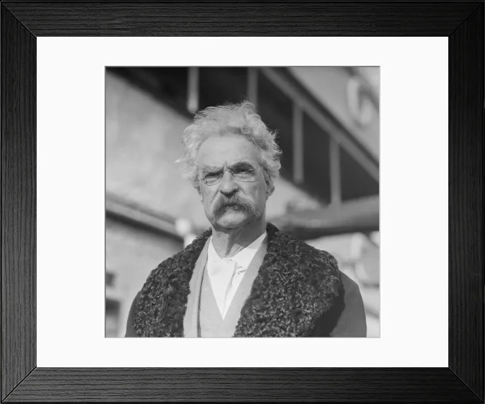 Framed Print : Mark Twain (aka Samuel Clemens), photographed on a New York City pier, ca. 1905-1910 (BSLOC_2016_11_132) Framed Print : Mark Twain (aka Samuel Clemens), photographed on a New York City pier, ca. 1905-1910 (BSLOC_2016_11_132)