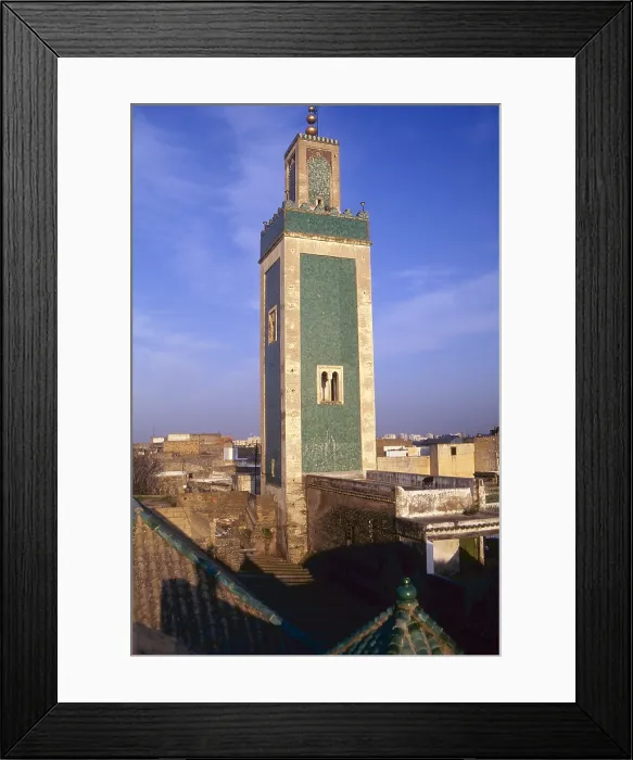 Framed Print : Grand Mosque Minaret, 12-14th Century, mixed technique - Whole artwork view