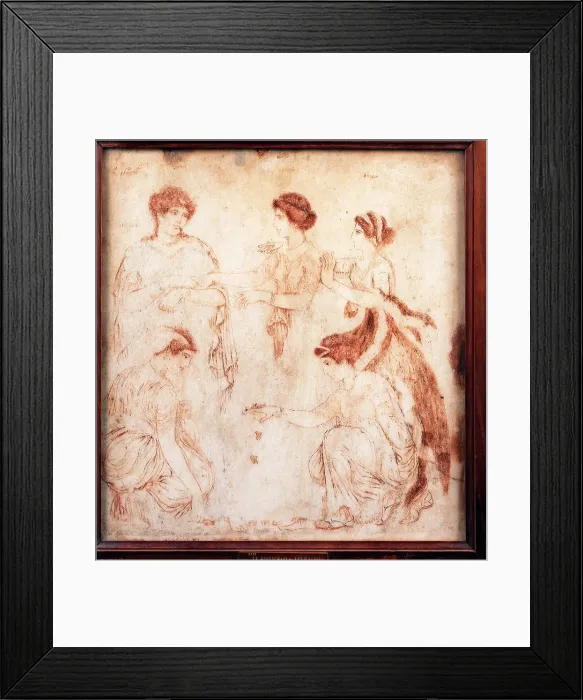 Framed Print : Girls Playing with Milk Vetches, by unknown artist, 20-37, 1st Century B.D