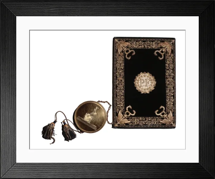 Framed Print : Louisiana Purchase Treaty of 1803 is contained in the ornate jacket