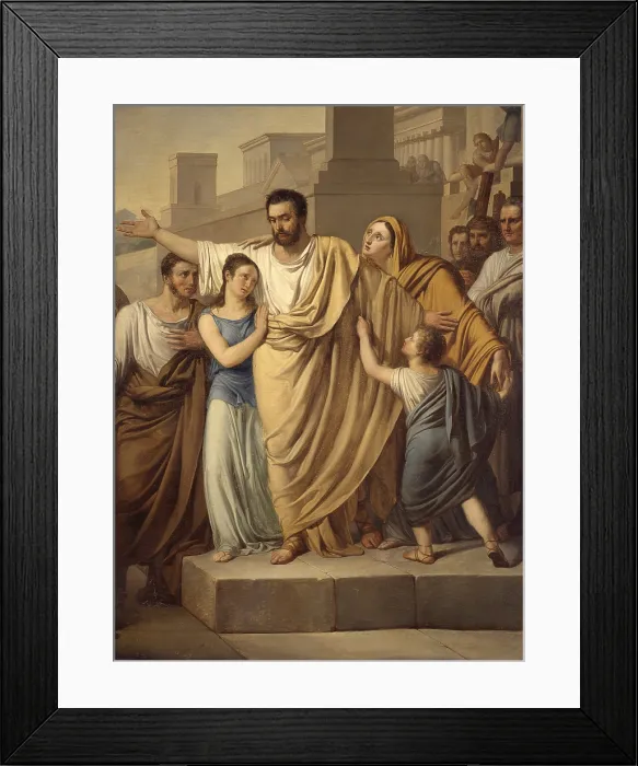 Framed Print : The Departure of Attilius Regulus for Carthage (La partenza di Attilio Regolo per Cartagine), by Sigismondo Nappi, 1826, 19th Century, oil on canvas - Italy, Lombardy, Milan Framed Print : The Departure of Attilius Regulus for Carthage (La partenza di Attilio Regolo per Cartagine), by Sigismondo Nappi, 1826, 19th Century, oil on canvas - Italy, Lombardy, Milan
