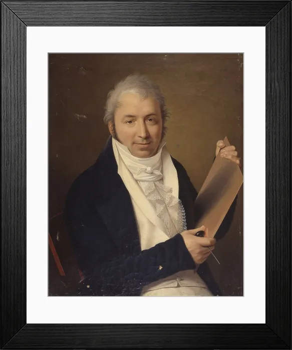 Framed Print : Giuseppe Longhi's Portrait (Ritratto di Giuseppe Longhi), by Francesco Emanuele Scotti, 1800-1810, 19th Century, oil on canvas - Italy, Lombardy, Milan, Brera Academy