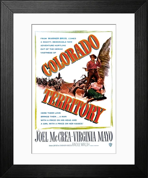 Framed Print : COLORADO TERRITORY, US poster, Joel McCrea, Virginia Mayo, 1949