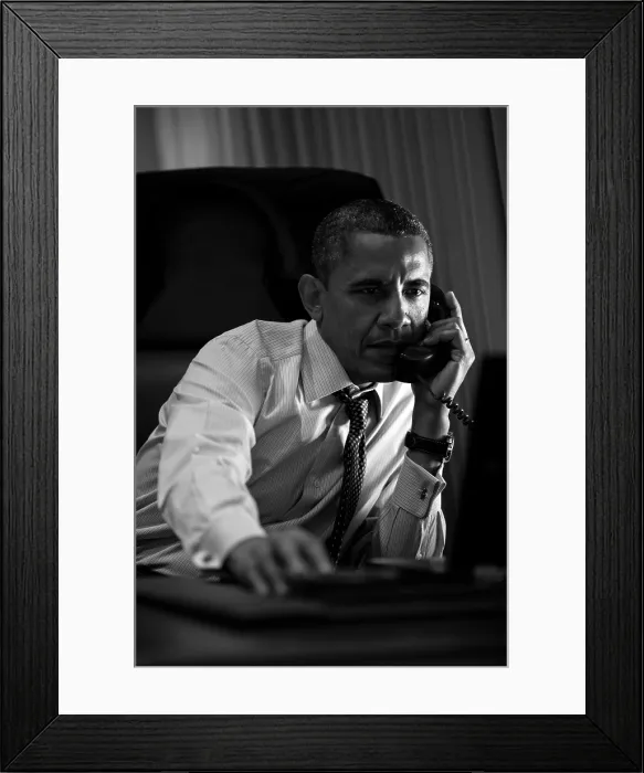 Framed Print : President Barack Obama talks on the phone from Air Force One. June 6, 2012. (BSLOC_2015_3_8) Framed Print : President Barack Obama talks on the phone from Air Force One. June 6, 2012. (BSLOC_2015_3_8)