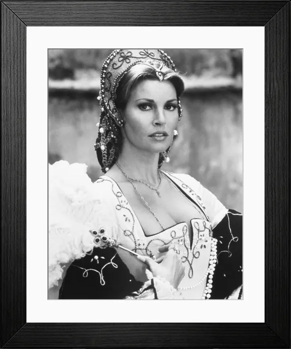 Framed Print : CROSSED SWORDS, Raquel Welch, 1977 Framed Print : CROSSED SWORDS, Raquel Welch, 1977