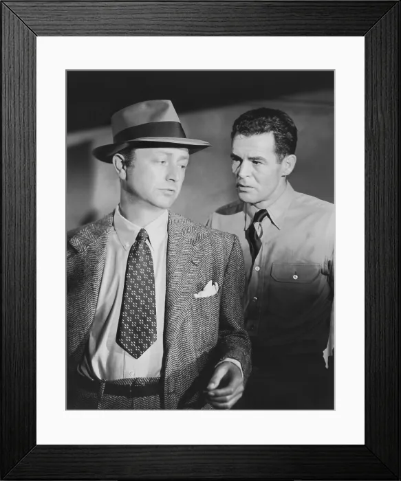 Framed Print : CROSSFIRE, from left: Robert Young, Robert Ryan, 1947 Framed Print : CROSSFIRE, from left: Robert Young, Robert Ryan, 1947