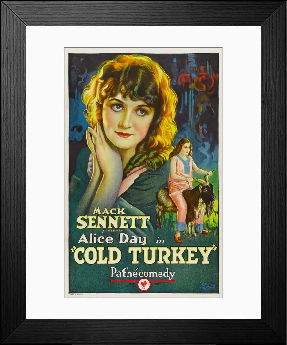 Framed Print : COLD TURKEY, Alice Day, 1925 Framed Print : COLD TURKEY, Alice Day, 1925