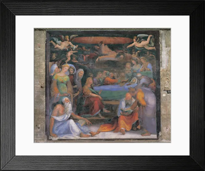 Framed Print : Domenico di Giacomo di Pace known as Beccafumi Domenico, Transitus Virginis (Death of the Holy Virgin Mary), 1518, 16th Century, fresco, Italy, Tuscany, Siena Framed Print : Domenico di Giacomo di Pace known as Beccafumi Domenico, Transitus Virginis (Death of the Holy Virgin Mary), 1518, 16th Century, fresco, Italy, Tuscany, Siena