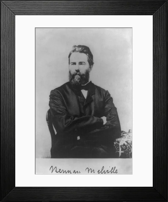 Framed Print : Herman Melville, novelist, poet, and author of the American classic, MOBY DICK, 1851 (BSLOC_2016_11_155) Framed Print : Herman Melville, novelist, poet, and author of the American classic, MOBY DICK, 1851 (BSLOC_2016_11_155)