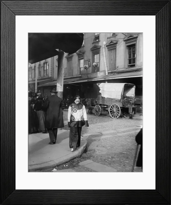 Framed Print : A SLAVE GIRL IN HOLIDAY ATTIRE. From Arnold Genthe's CHINATOWN SERIES. Ca. 1900