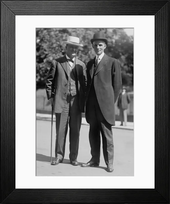 Framed Print : Navy Secretary Josephus Daniels and Henry Ford announced a contract for 100 Eagle Submarine Patrol Boats in 1918. Only 60 were built due to the Nov