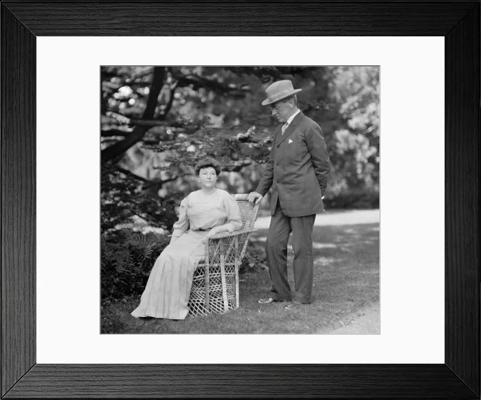 Framed Print : Woodrow Wilson, and his first wife, Ellen, 1910. Wilson won a decisive victory when elected for governor of New Jersey
