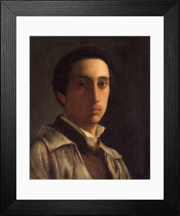Framed Print : Self-Portrait, by Edgar Degas, 1855-56, French impressionist painting, oil on paper Framed Print : Self-Portrait, by Edgar Degas, 1855-56, French impressionist painting, oil on paper