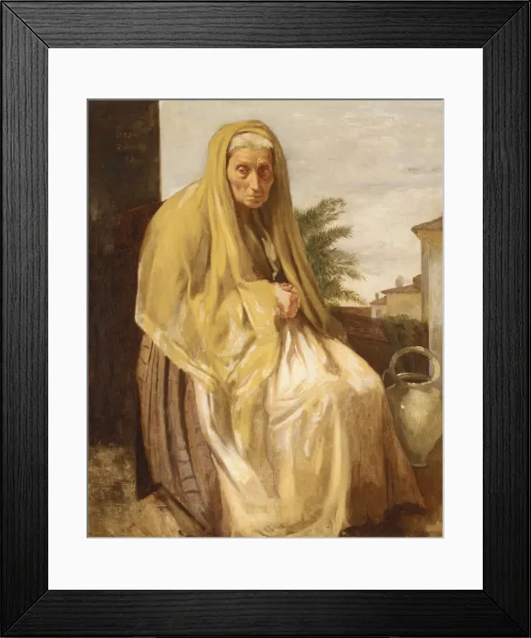 Framed Print : The Old Italian Woman, by Edgar Degas, 1857, French impressionist painting, oil on canvas Framed Print : The Old Italian Woman, by Edgar Degas, 1857, French impressionist painting, oil on canvas