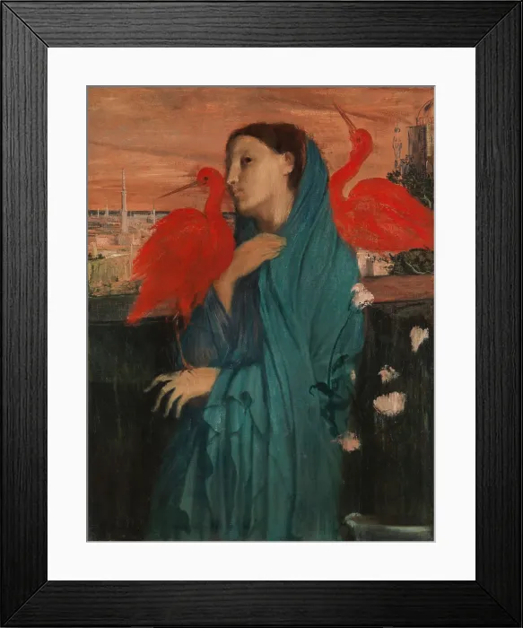 Framed Print : Young Woman with Ibis, by Edgar Degas, 1860-62, French impressionist painting, oil on canvas Framed Print : Young Woman with Ibis, by Edgar Degas, 1860-62, French impressionist painting, oil on canvas