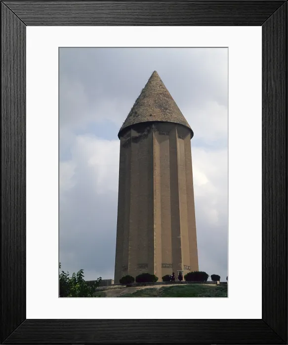 Framed Print : Gunbad-i Qabus tower, 1006-1007, 2th Century, brickwork - Whole artwork view