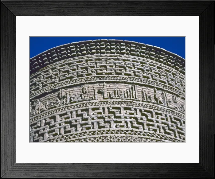 Framed Print : Mausoleum of Pir-i Alamdar, by Abu Harab Bakhtiar, 1021-1026, 11th Century, brickwork - Detail Framed Print : Mausoleum of Pir-i Alamdar, by Abu Harab Bakhtiar, 1021-1026, 11th Century, brickwork - Detail