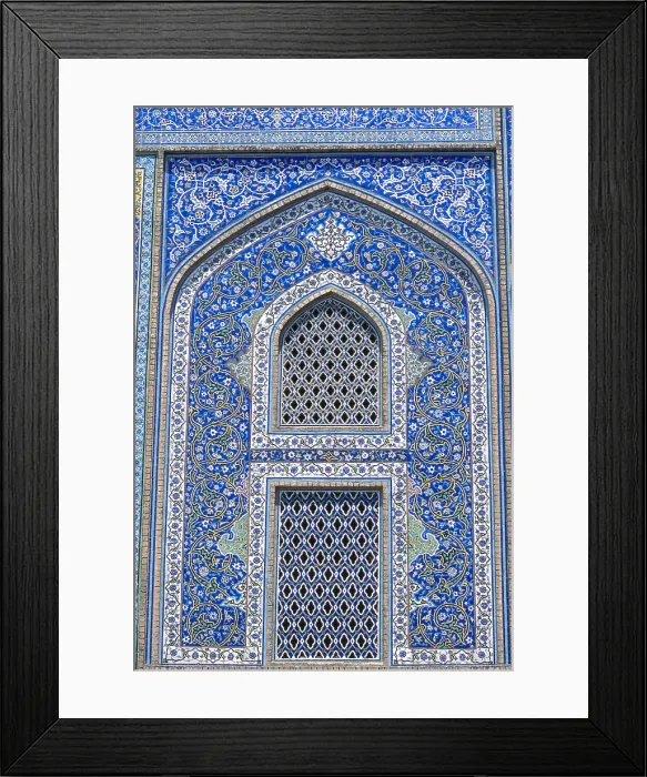 Framed Print : Exterior Decoration of the Sheiykh Lutf Allah Mosque, 1601-1618, 17th Century, mixed technique - Detail Framed Print : Exterior Decoration of the Sheiykh Lutf Allah Mosque, 1601-1618, 17th Century, mixed technique - Detail