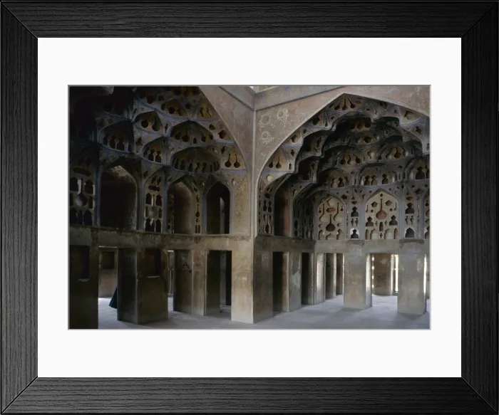 Framed Print : Music Room in the Ali Qapu Palace, XVII Century, mixed technique - Detail