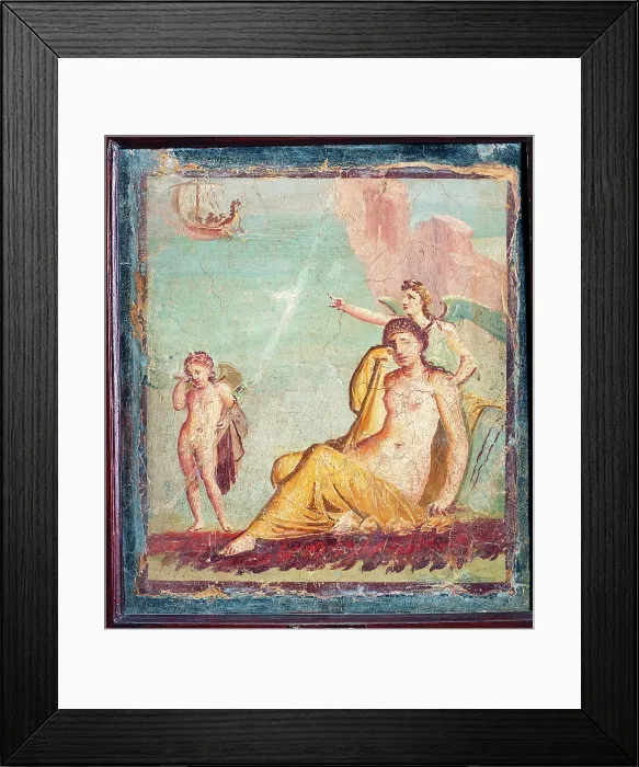 Framed Print : Ariadne Abandoned, by unknown artist, 62-79, 1st Century A.D. ripped fresco, 47 x 42 cm - Italy, Campania, Naples, National Archaeological Museum, Room LXXII, inv. 9051 Framed Print : Ariadne Abandoned, by unknown artist, 62-79, 1st Century A.D. ripped fresco, 47 x 42 cm - Italy, Campania, Naples, National Archaeological Museum, Room LXXII, inv. 9051